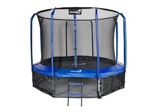 Trampolina Ogrodowa Jumpi 312cm/10FT Maxy Comfort Niebieska Z Wewnętrzną Siatką