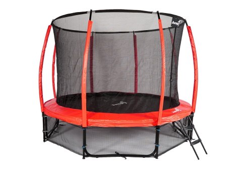 Trampolina Ogrodowa Jumpi 312cm/10FT Maxy Comfort Plus Czerwona Z Wewnętrzną Siatką