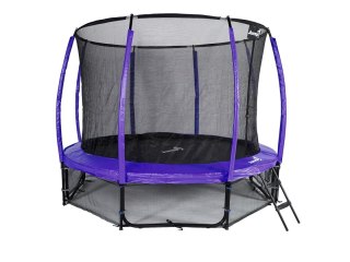 Trampolina Ogrodowa Jumpi 312cm/10FT Maxy Comfort Plus Fioletowa Z Wewnętrzną Siatką