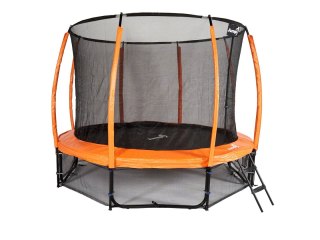 Trampolina Ogrodowa Jumpi 312cm/10FT Maxy Comfort Plus Pomarańczowa Z Wewnętrzną Siatką