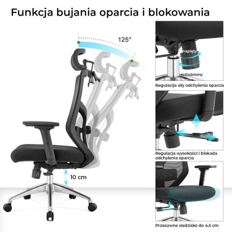 Fotel biurowy ergonomiczny Rosa granatowy ANGEL