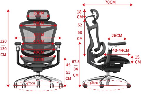 Fotel ergonomiczny ANGEL biurowy kosmO