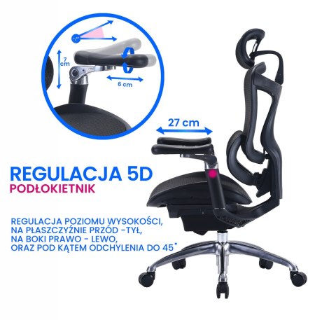 Fotel ergonomiczny ANGEL biurowy kosmO