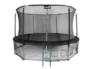 Trampolina Ogrodowa Jumpi 435cm/14FT Maxy Comfort Czarna Z Wewnętrzną Siatką