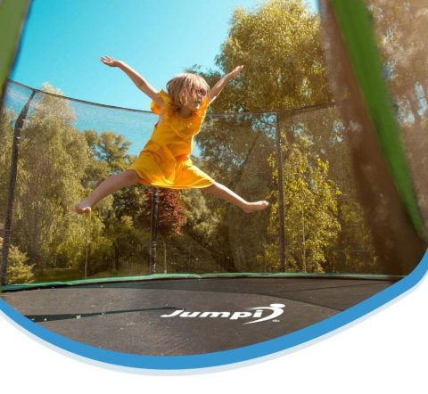 Trampolina Ogrodowa Jumpi 435cm/14FT Maxy Comfort Plus Żółta Z Wewnętrzną Siatką