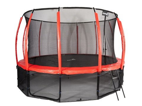 Trampolina Ogrodowa Jumpi 487cm/16FT Maxy Comfort Plus Czerwona Z Wewnętrzną Siatką