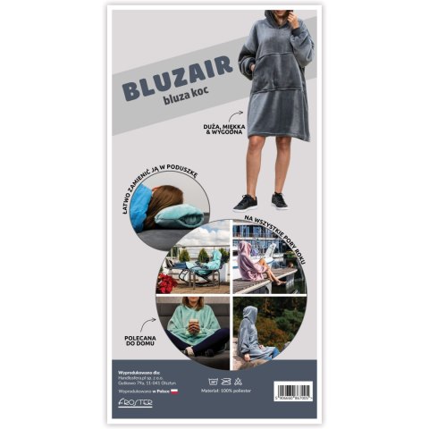 Bluzair Koco Bluza Oversize Kapturem Beżowa 4w1