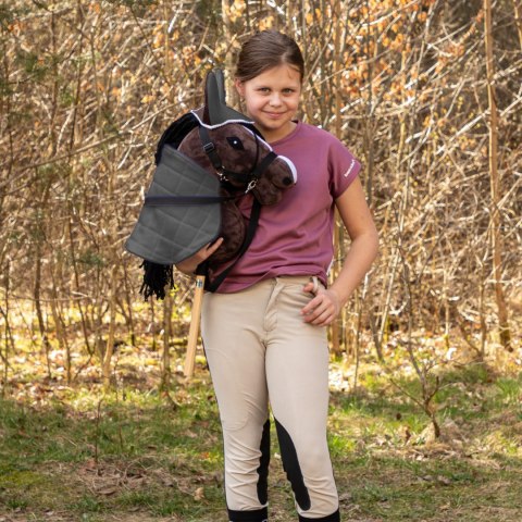 Derka dwustronna i nauszniki Skippi dla Hobby Horse - brązowa - szara