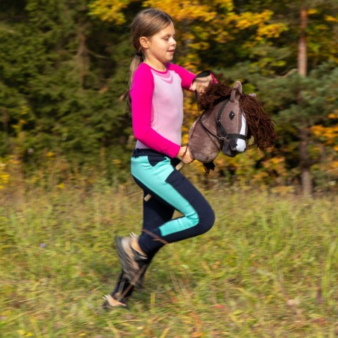 Skippi hobby horse z kantarem brązowy koń A3 duży