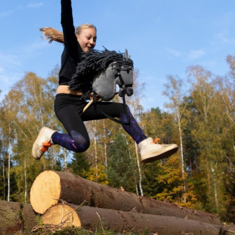 Skippi hobby horse z kantarem wodzami koń A3 duży