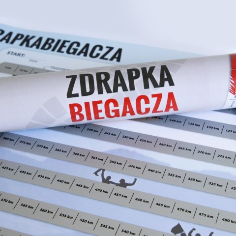 Zdrapka Biegacza prezent PLAKAT mapa maraton